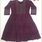 Elegant Purple Color Rayon With Stone Work Kurti For Girls