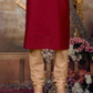 Wonderful Maroon Color Slub Silk Kurta With Pajama In Arizona