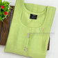 Appealing Green Color Cotton With Self Design Kurti For Girls Near Me