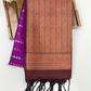 Purple Color Soft Silk Saree With Zari Work on Pallu In USA