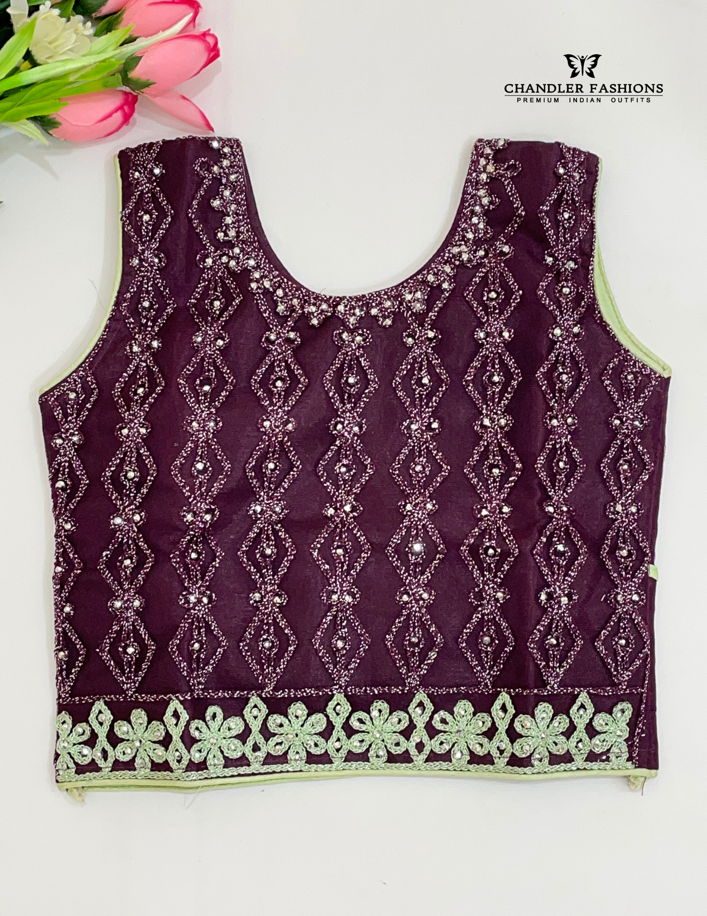 Ravishing Purple Color Girls Choli Sets With Embroidery Work In USA