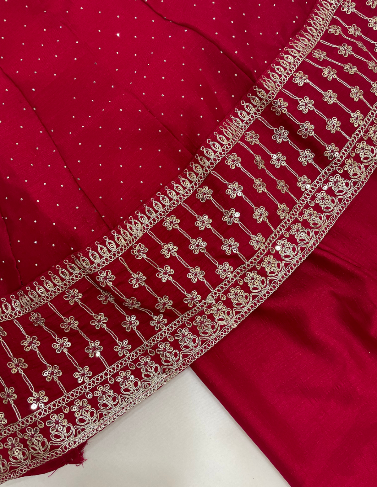 Stunning Red Color Georgette With Stone Work Kurti Suits For Kids Girls