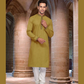 Wonderful Mehandi Green Color Lace Embroidery Work Pajama Set For Men