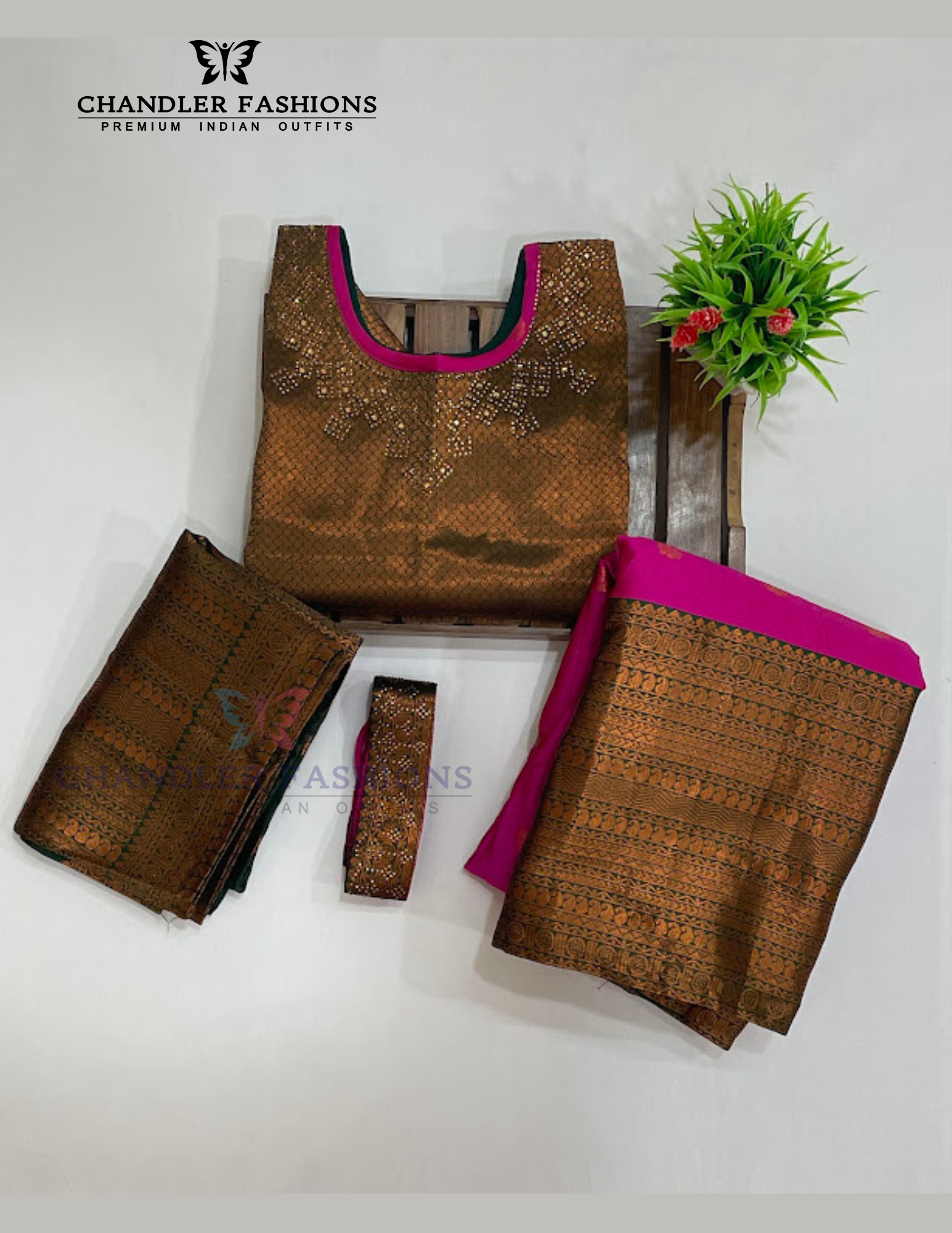 Pink Color With Zari Work Choli Set In USA
