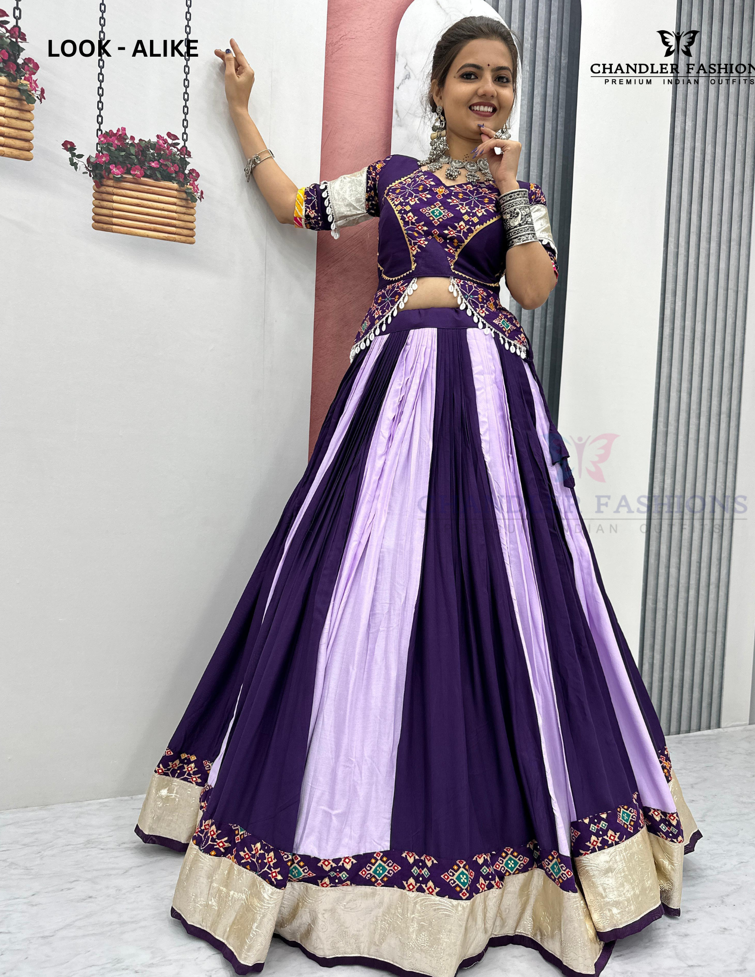 Purple Colored Ribbon Work Chaniya  Choli Sets In Tempe