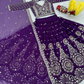 Pleasing Purple Color Georgette Lehenga Choli In Suncity