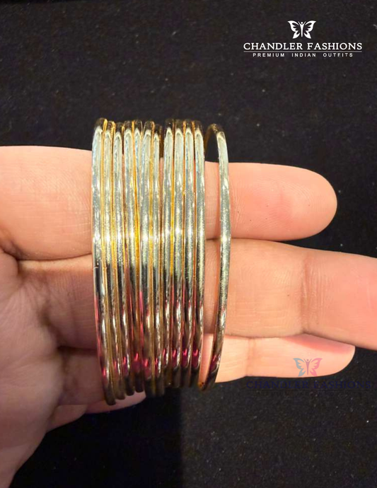 Alluring Gold Color Metal Bangles For Women