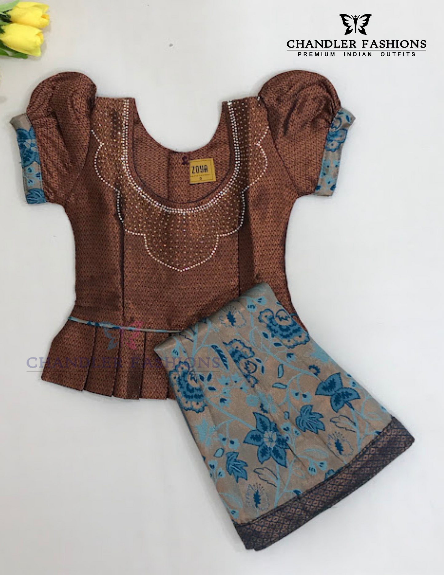 Elegant Maroon Color Art Silk Langa Set With Stone And Zari Work For Girls Near Me