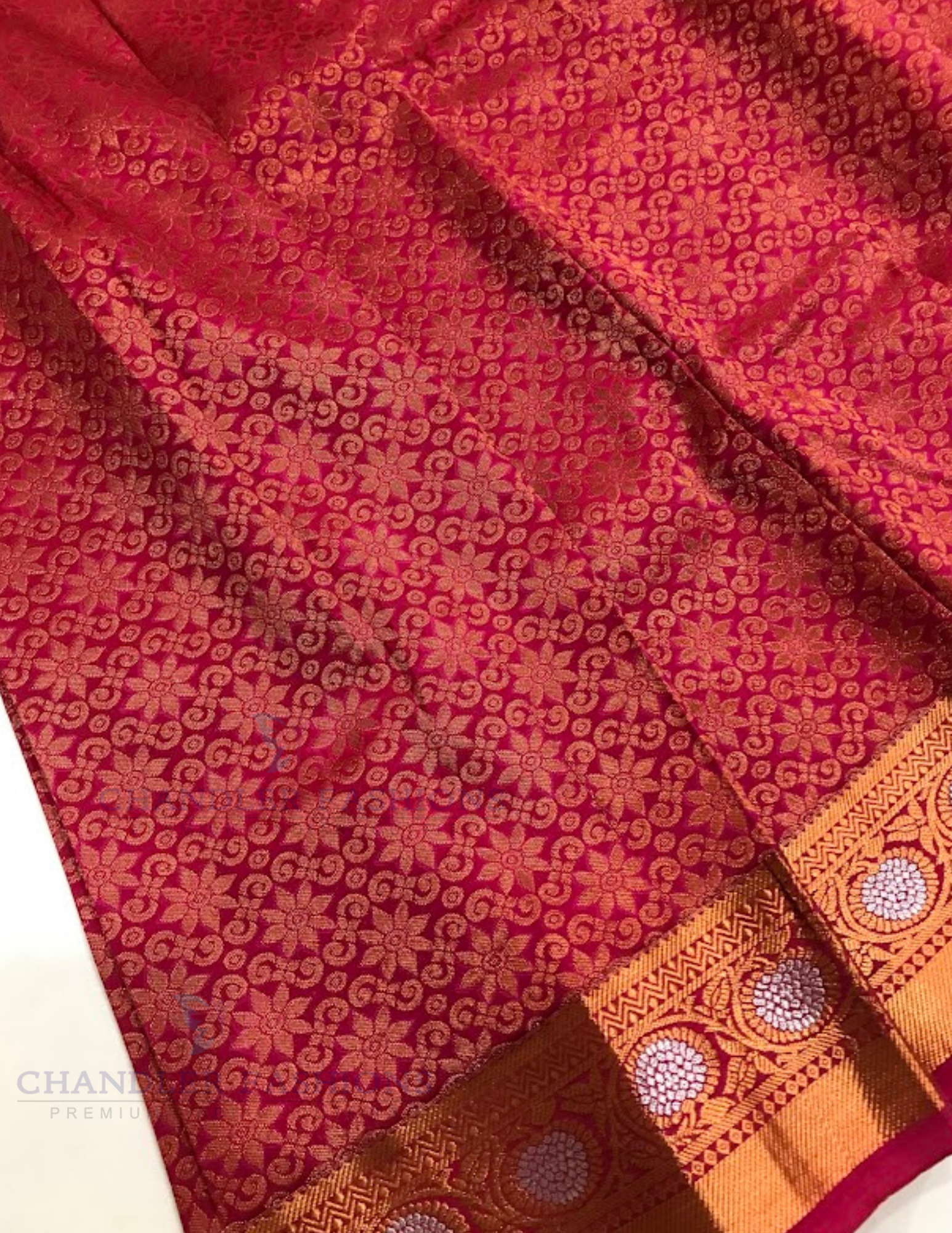 Appealing Green And Pink Color Stone Work With Silk Langa set In Suncity