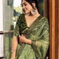 Green Color Silk Sequins Work Lehenga Choli In Yuma