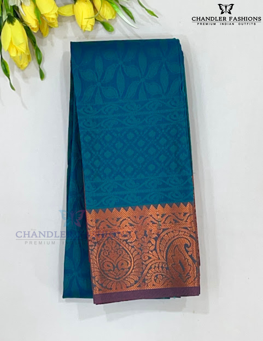 Attractive Blue Color Art Silk Saree With Zari Work For Women