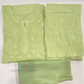 Charming Lime Green Color Cotton With Chikankari Work Palazzo Suits For Women