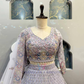 Lavender Color Net With Embroidery Work Lehenga In Chandler