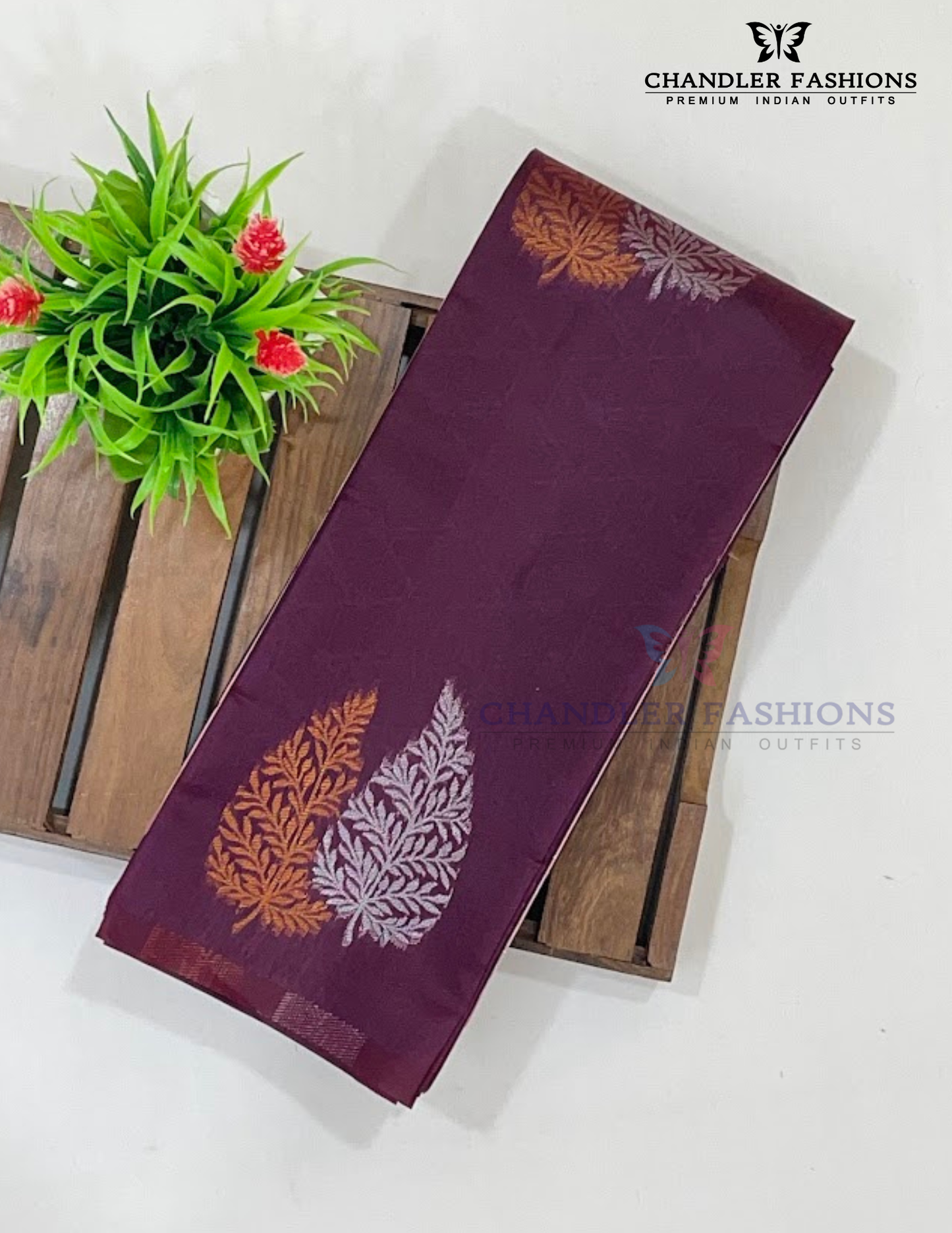 Wine Color Art Silk Saree With Gold And Silver Zari Work For Women Near Me