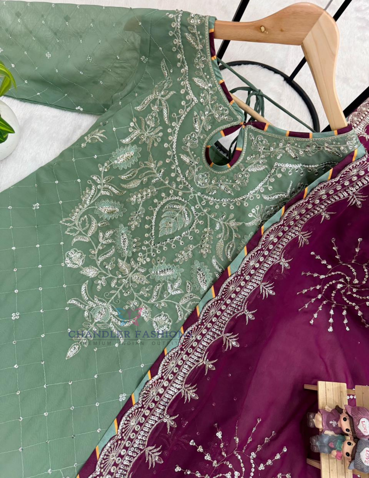 Embroidery Work Palazzo Suits In Peoria