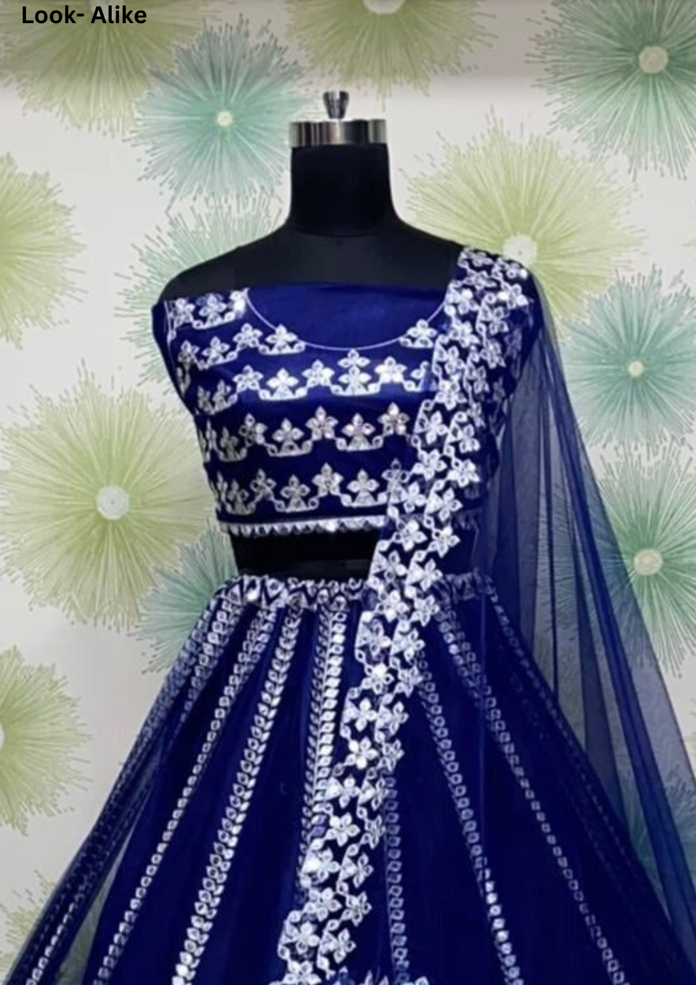 Pleasing Dark Blue Color Georgette Lehenga Choli Near Me