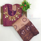 Pleasing Purple Colored Silk Langa Sets With Stone Work Near Me