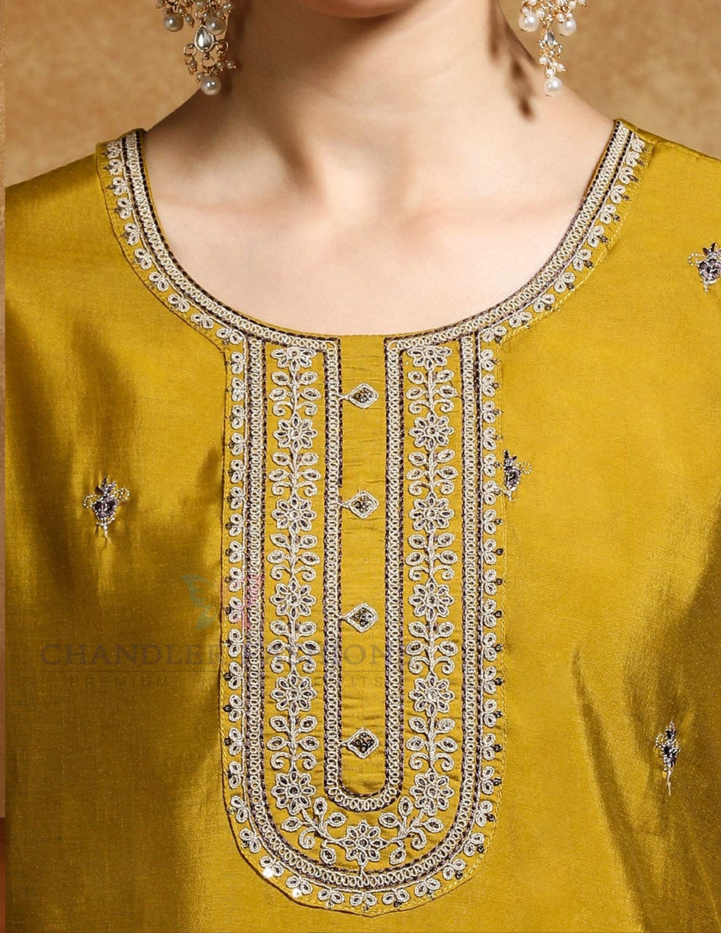 Cotton Blend With Embroidery Work Salwar Suits For Women In Tempe
