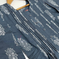 Gray Color Poly Cotton With Printed Work Kurti In Tempe