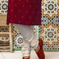 Slub Silk Kurta With Pajama Set For Men In USA 