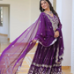 Purple Color Heavy Georgette Embroidered With Sequins Lehenga Choli In USA