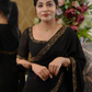 Black Color Ready To Wear One Minute Georgette Embroidery Gown Saree Near Me
