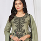 Olive Green Color Rayon With Thread Work Palazzo Suits Near Me