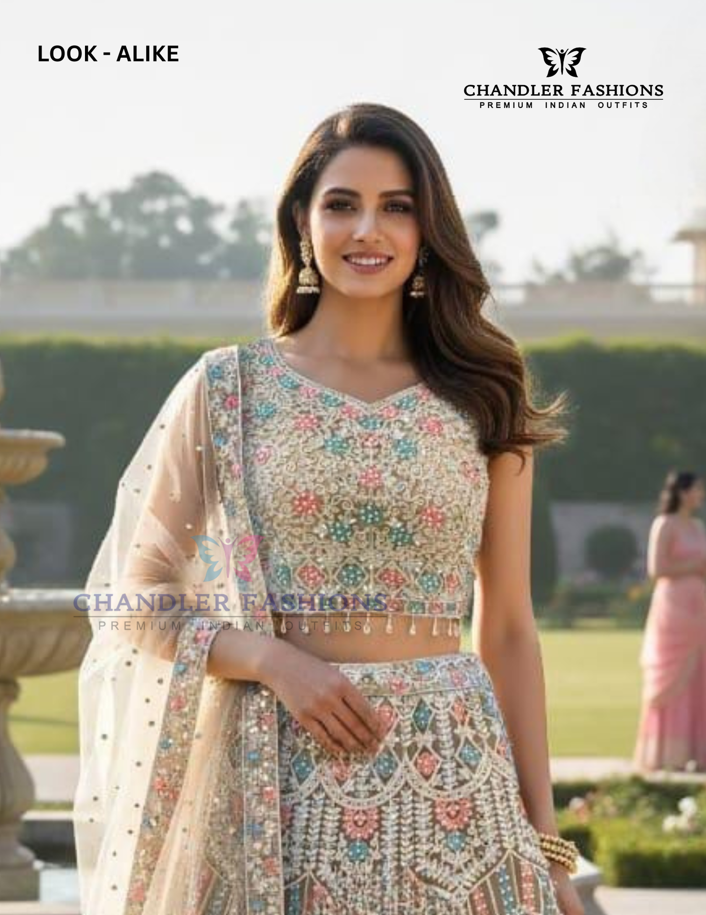 Cream Color Embroidery And Sequins Work Lehenga Choli Near Me