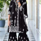 Lovely Black Color Kurti And White Fancy Embroidery  Work In Suncity