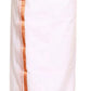 White Color Cotton Copper Border Dhoti Set For Men In Chandler