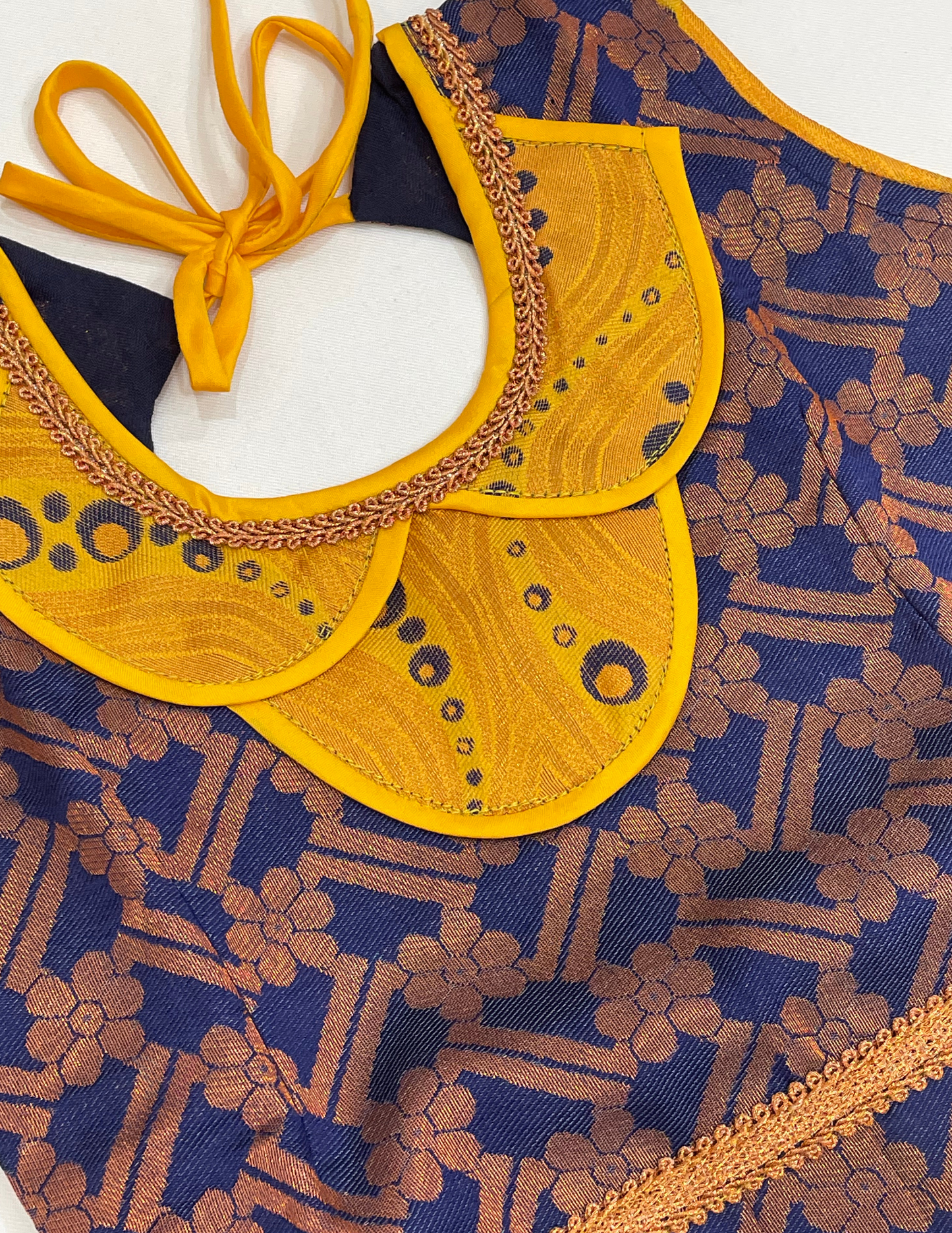 Attractive Blue Color Silk Langa Set In Happy Jack