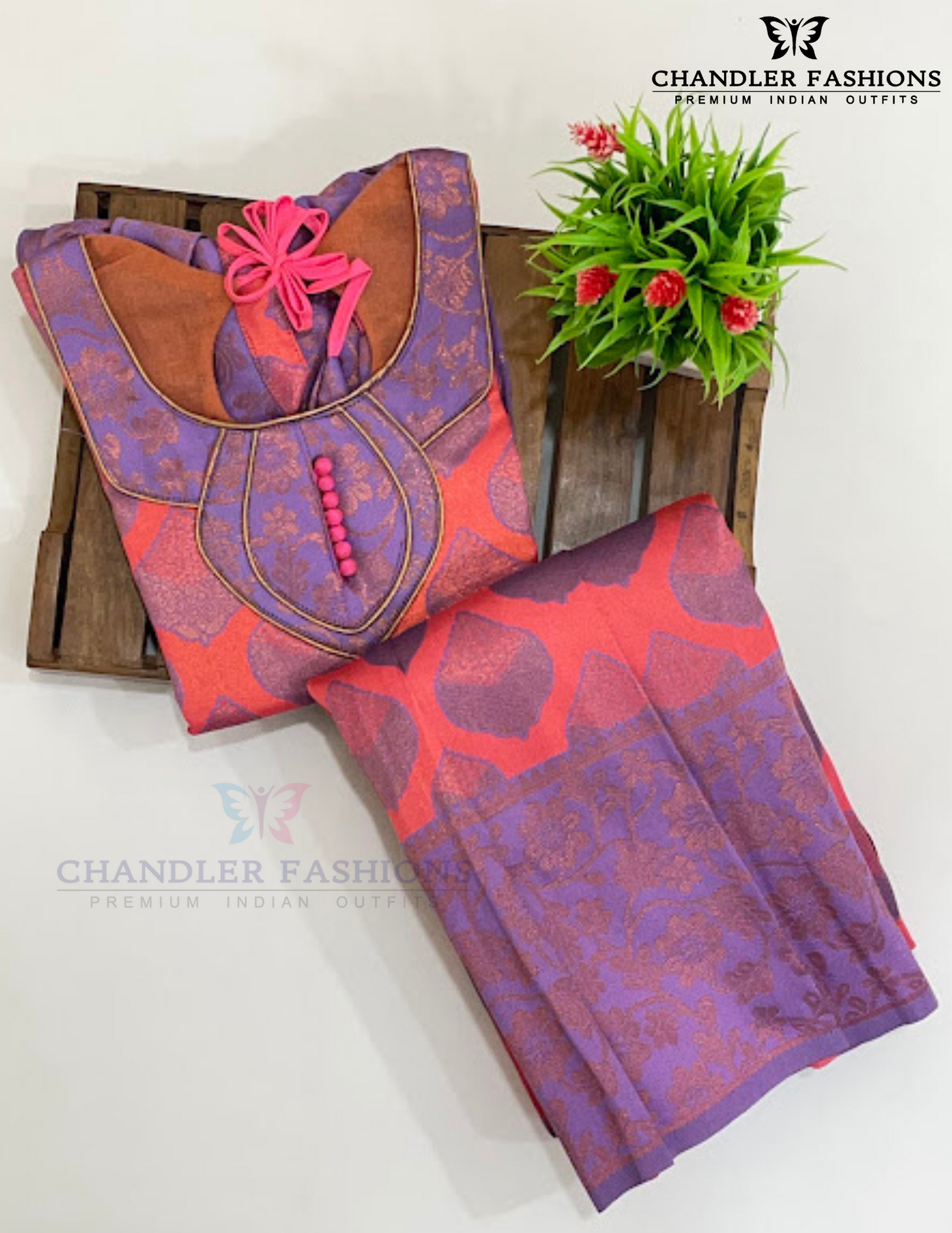 Attractive Pink Colored Silk Langa Sets With Stone Work In USA