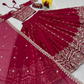 Red Color Georgette Lehenga Choli In Mesa