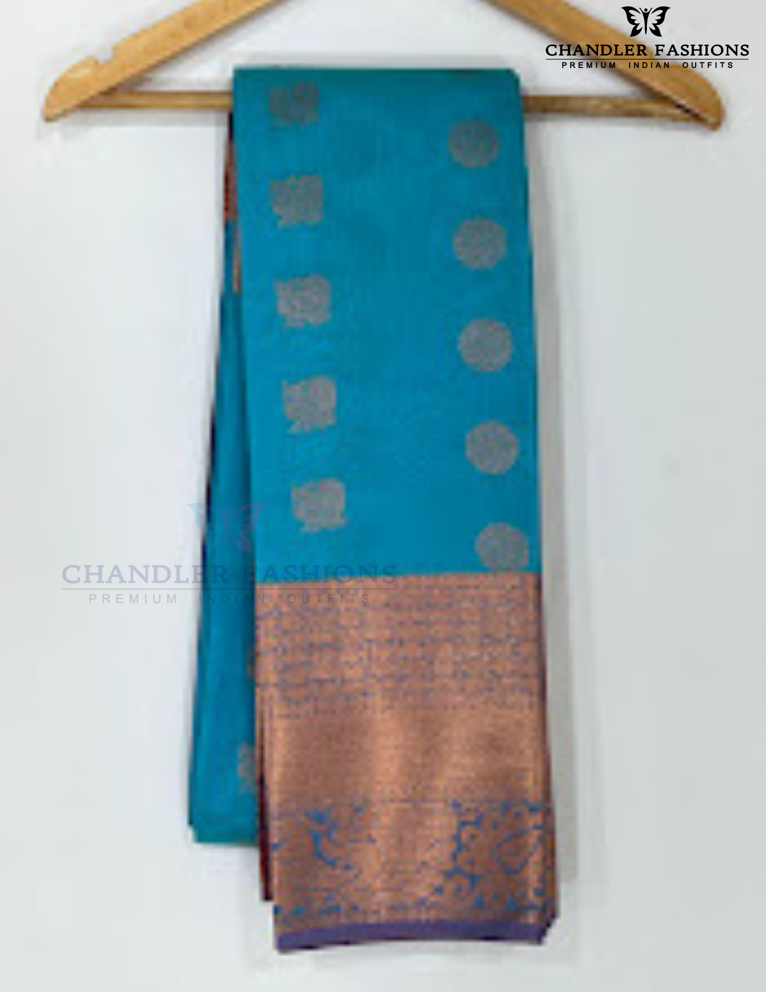 Elegant Blue Color Art Silk Saree With Contrast Border Near Me