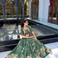 Green Color Tussar Silk With Floral Print Lehenga Choli  For Women In Yuma