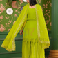 Embroidery And Sequins Work With Palazoo Suits in Tempe