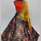 Charming Black Color Printed Work Garba Lehenga Choli For Women