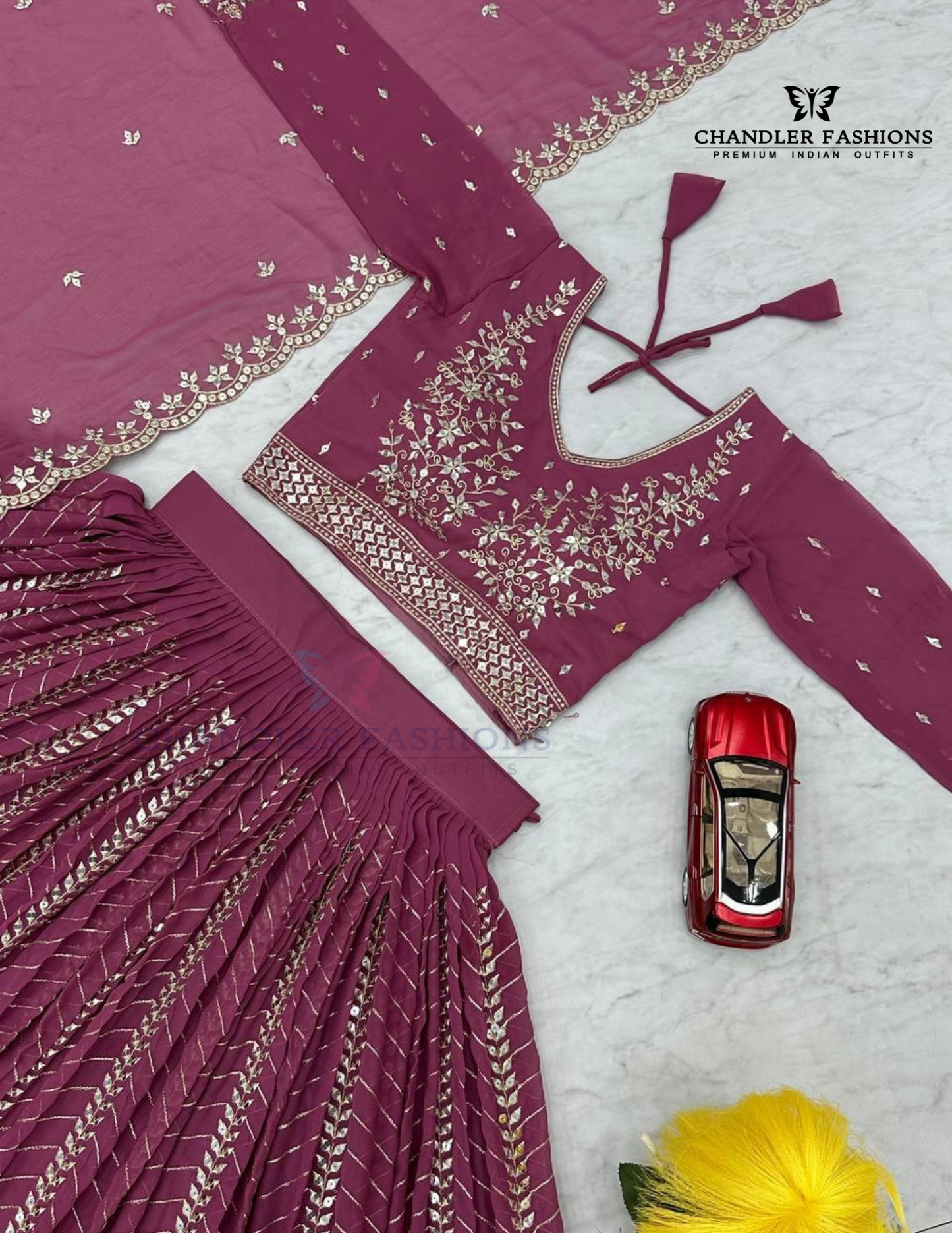 Light Purple Color Embroidery And Sequins Work Lehenga Choli 