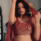 Georgette Sequins Embroidery Work Lehenga Choli In Yuma