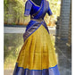 Exquisite Yellow Color Kanjeevaram Silk Half Saree Designer Lehenga Choli With Pattu Dupatta