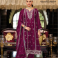 Beautiful Wine Color Heavy Chinon Salwar Suits With Embroidery Work For Women