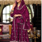 Wine Color Heavy Chinon Salwar Suits With Embroidery Work In USA