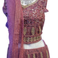 Beautiful Onion Pink Color Crepe Silk With Embroidery And Mirror Work Lehenga For Women