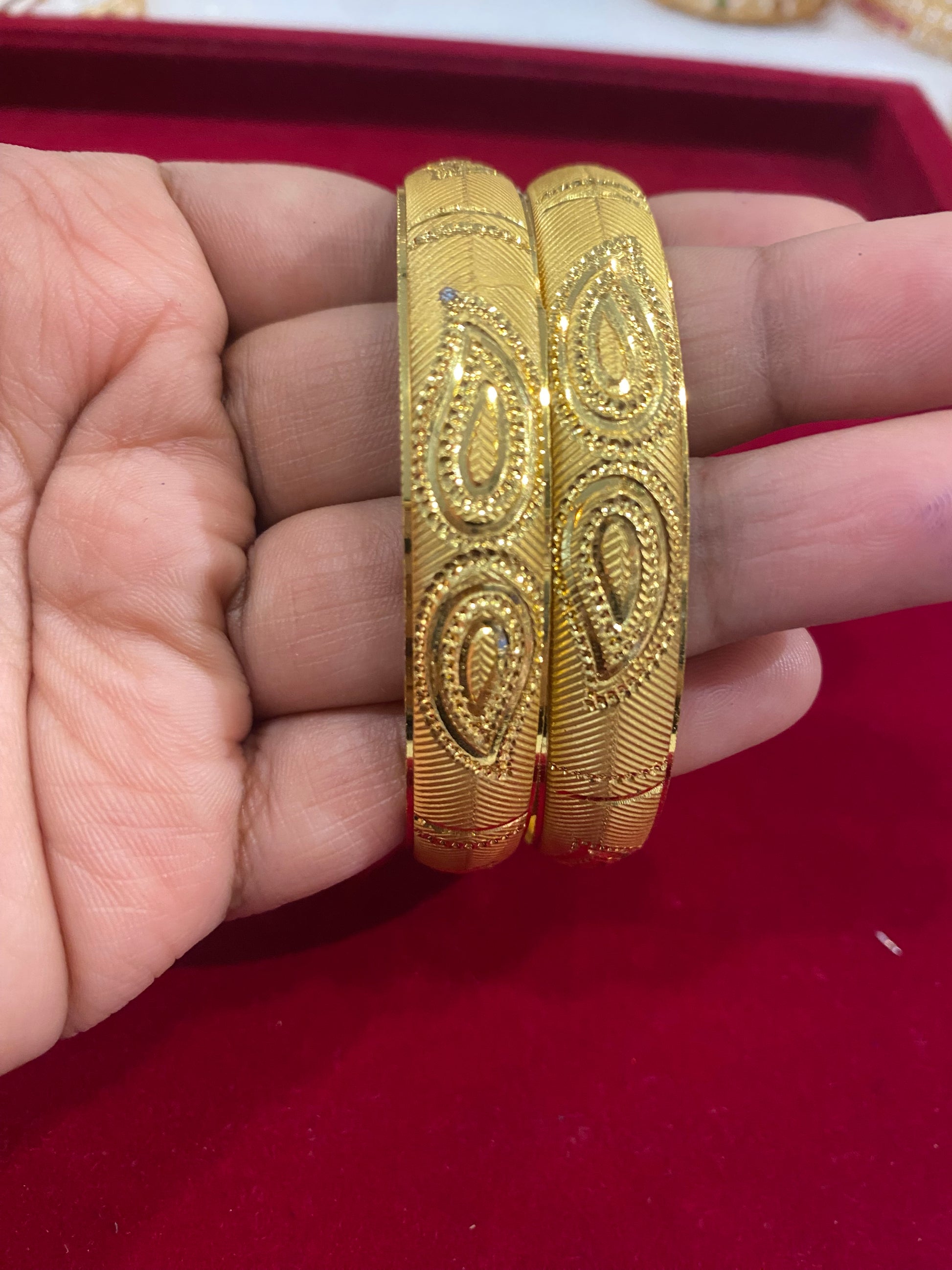 Alluring Gold Plated Bangle Set With Pure Elegance  For Women 