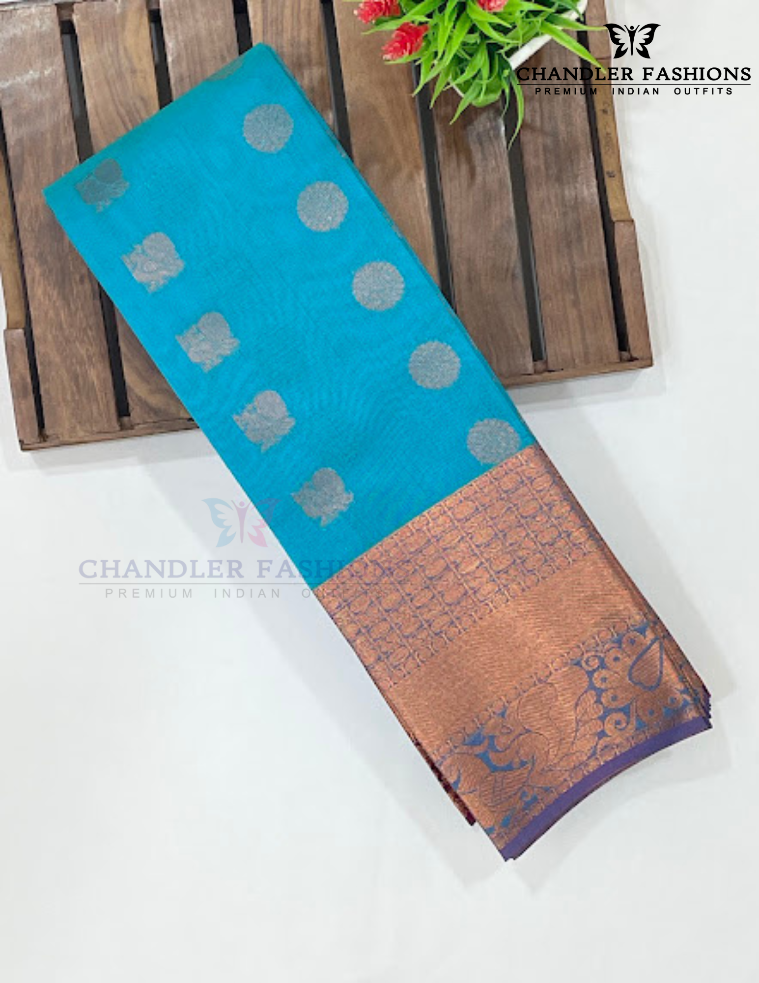 Elegant Blue Color Art Silk Saree With Contrast Border In USA