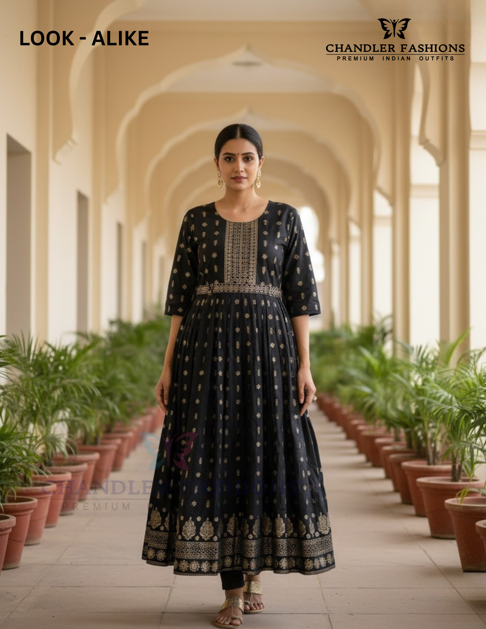 Charming Black Color Sequins Thread Embroidery Work Kurti For Women