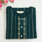 Teal Green Color Poly Cotton With Self Design Kurti Near Me