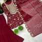 Georgette Embroidered Work Sharara Suits in Mesa