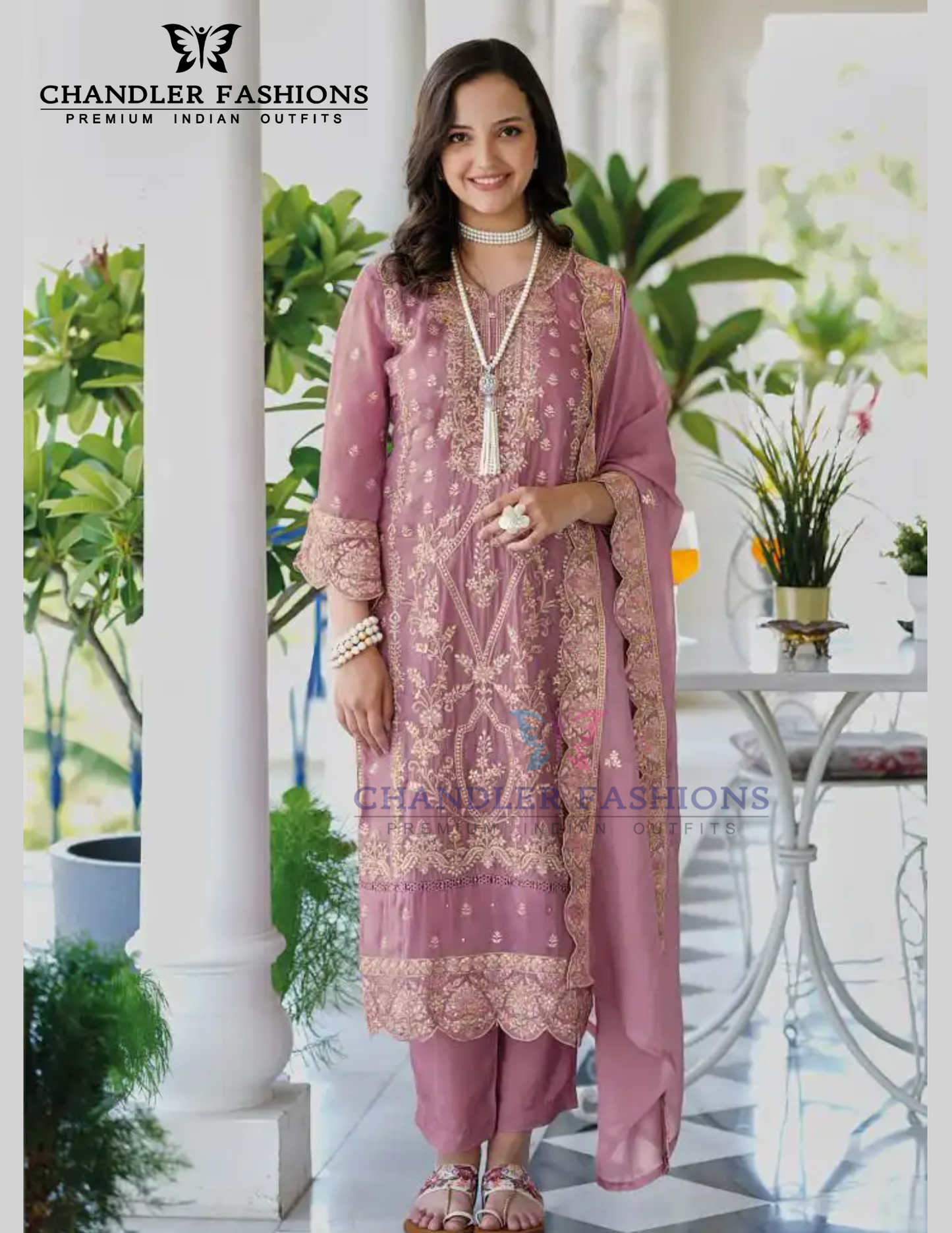 Beautiful Purple Color Soft Organza Salwar Suits With Dupatta For Women