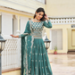 Amazing Teal Green Color Embroidery Sequins Work Lehenga Choli Near Me